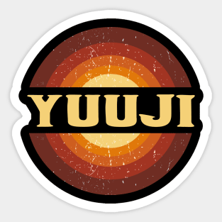 Vintage Proud Name Yuuji Birthday Gifts Circle Sticker